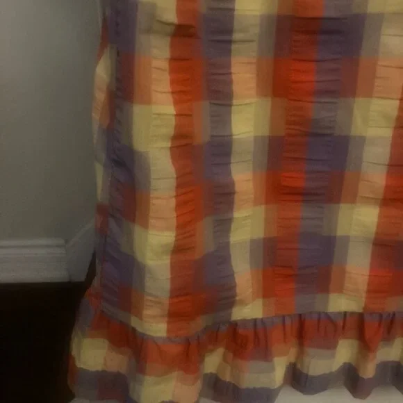 Plaid Dress with Ruffle Hem - Picture 3 of 11